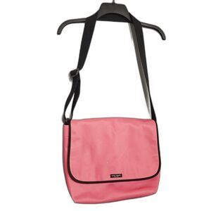 Kate Spade Messenger Bag Pink Computer Laptop Crossbody Nylon Utility Purse Flaw